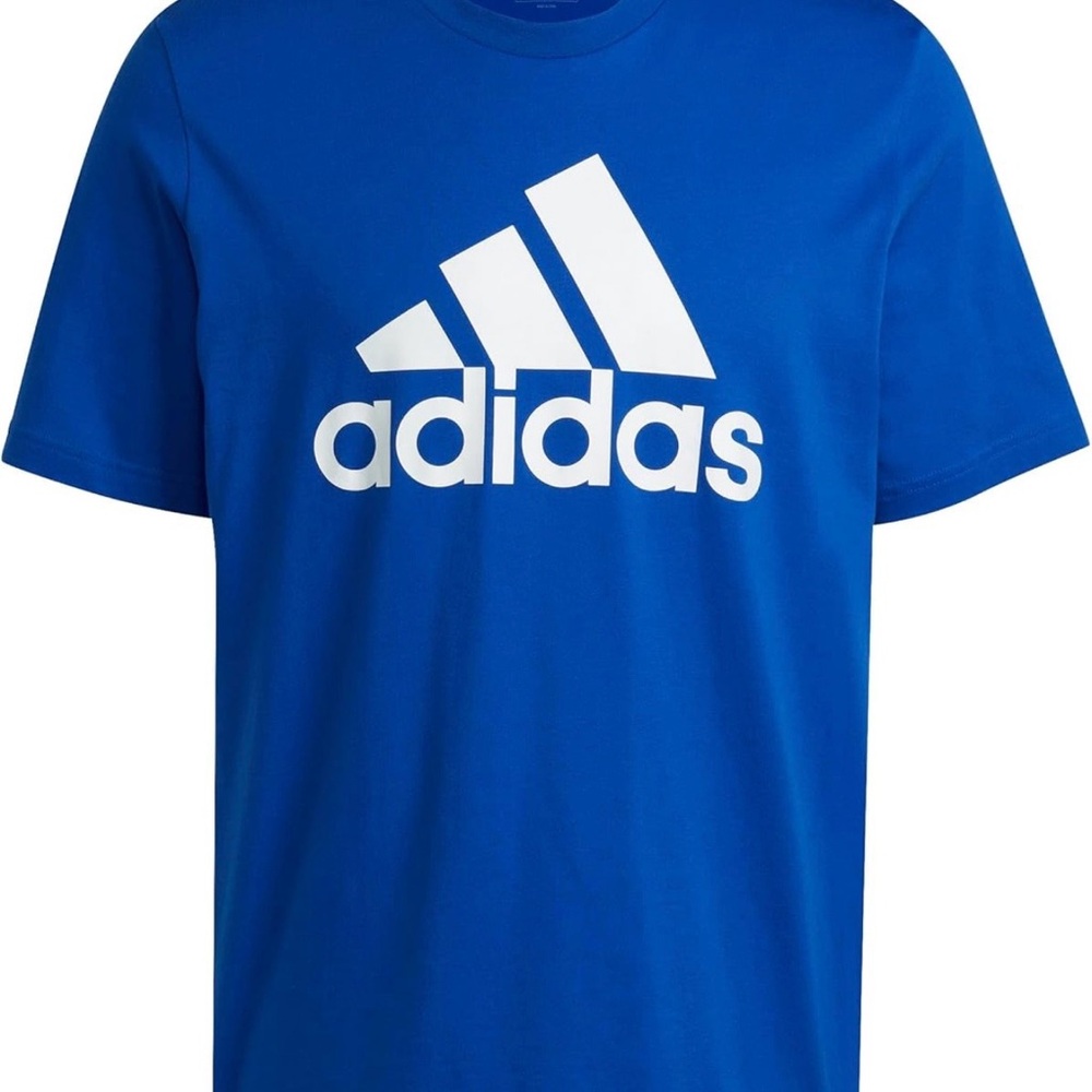 didas Blue Logo Crewneck Tee with White Graphic